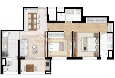 Apartamento para venda com 68m² e 2 dormitórios no Intersection Brooklin - São Paulo SP