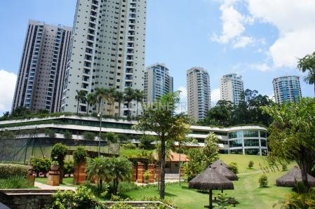 Apartamento para locação no Villaggio Panamby, 160m², com 3 dormitórios e linda vista - São Paulo SP