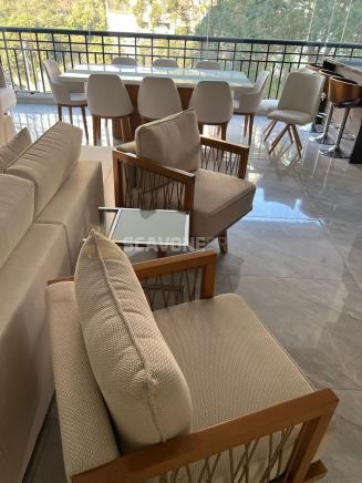 Apartamento para venda ou locação no Condomínio Reservé com 140m², 3 suítes e 3 vagas de garagem totalmente mobiliado